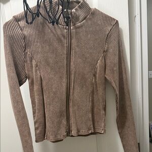 Women's Tan Ribbed shirt